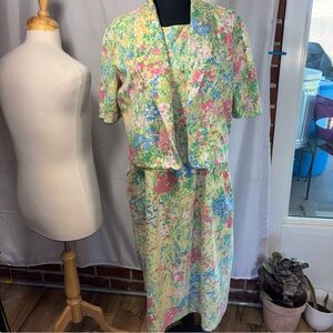 Floral Two-Piece Dress Set